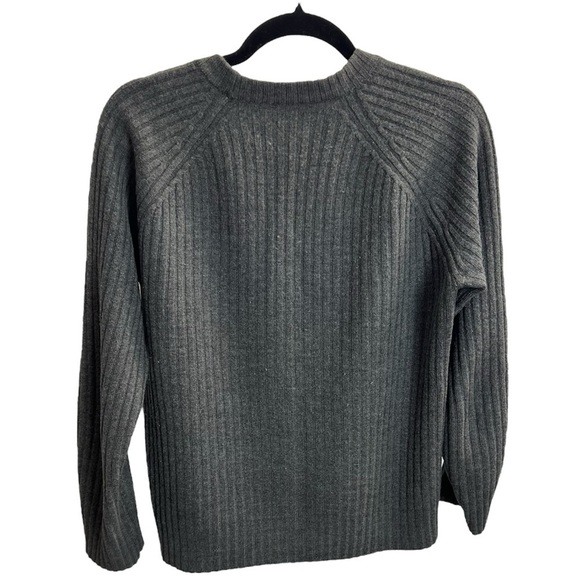 Dolce & Gabbana Italy 100% wool grey ribbed knit raglan sleeve sweater IT 50 - Picture 6 of 16